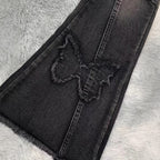 Fashion Elastic Plus Size Women's Denim Flared Pants