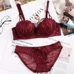 Embroidered shell bra