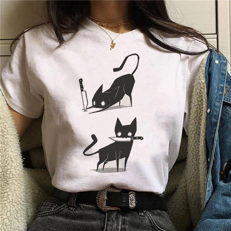 New Top Cute Cartoon Printed Casual T-shirt