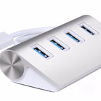 Household Portable Aluminum Alloy Four-port Hub