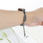 X-shaped Hollow Rhinestone Bracelet Metal Watch Band