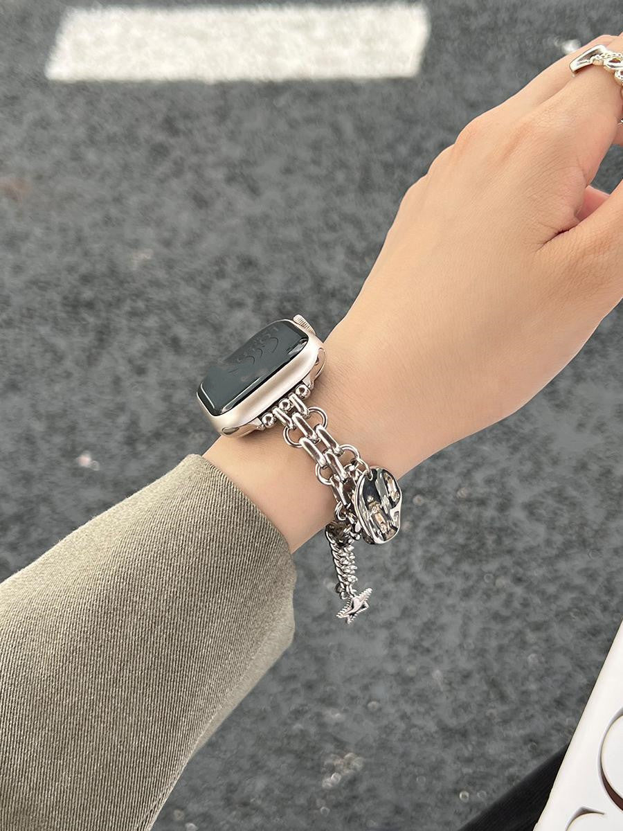 Pearl Metal Chain Design Watch Band