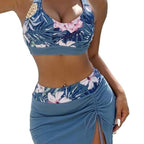 Sexy Lace-up Bikini Three-piece Women's Split