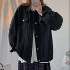 Women's Retro Workwear Loose All-match Simple Baseball Uniform