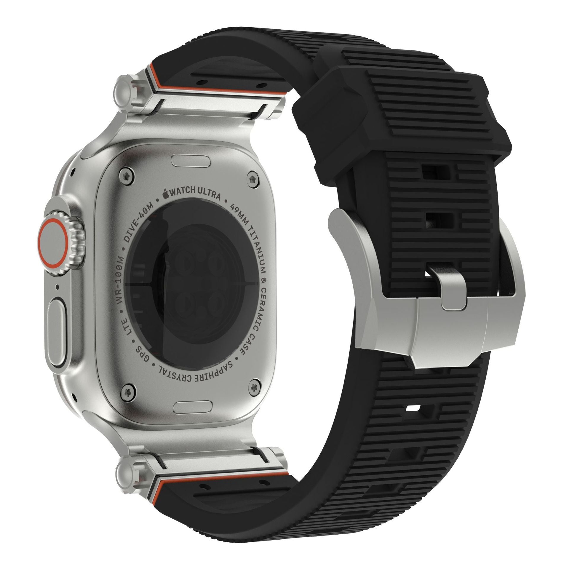 Mecha Stripe Metal Toe Cap Silicone Strap