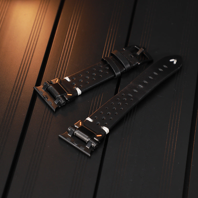 Mechanical Style Cowhide Modified Strap