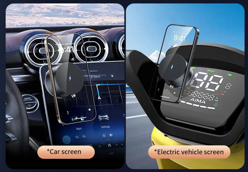 Vacuum Magnetic Phone Holder, Foldable And Retractable, Strong Magnetic, Portable, Multi-scene Use, Easy To Operation, No Bubbles