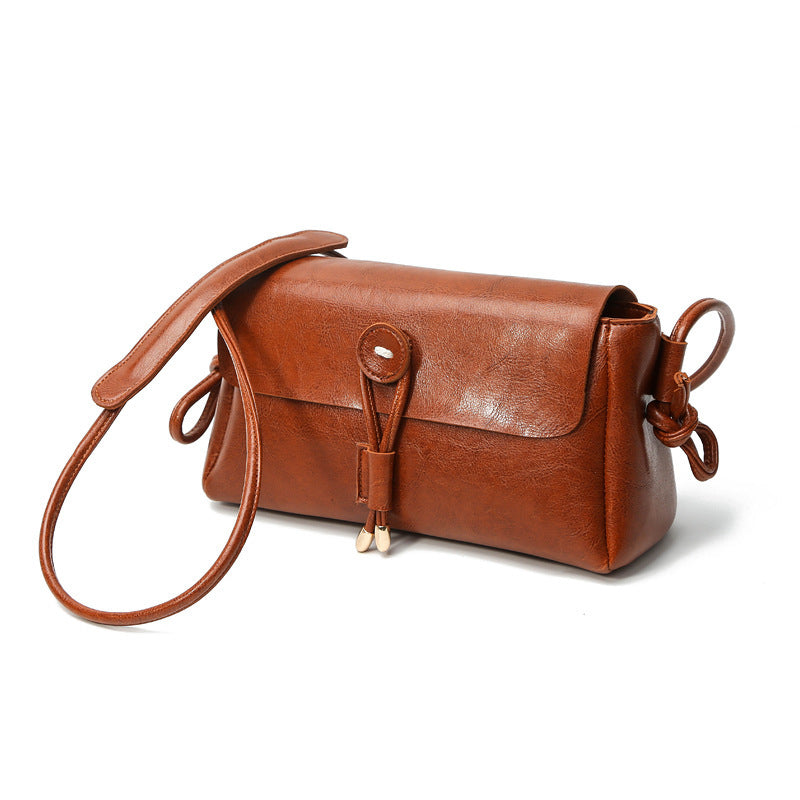 Oil Wax Leather Messenger Women's Fashion Shoulder Bag