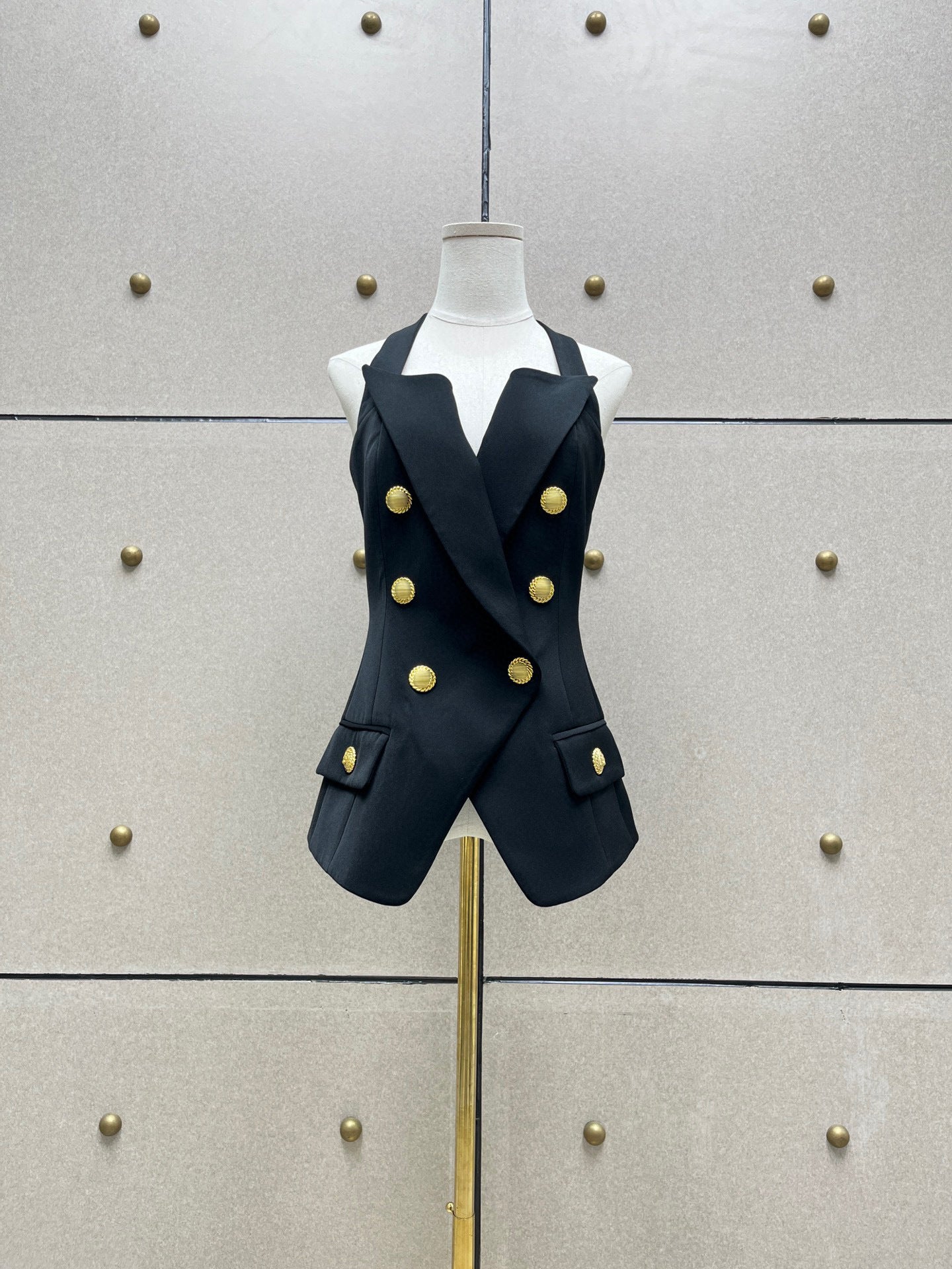 Double Breasted Temperament Small Sling Vest Jacket