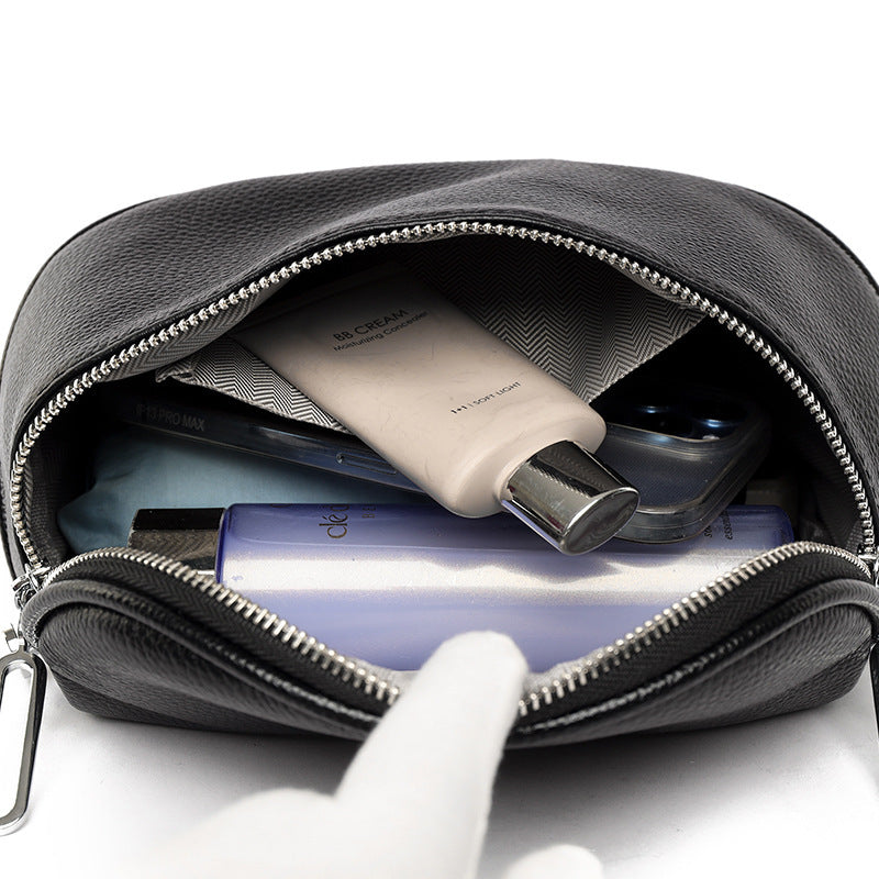 Women's First Layer Cattlehide Leather Fashion Casual Messenger Bag