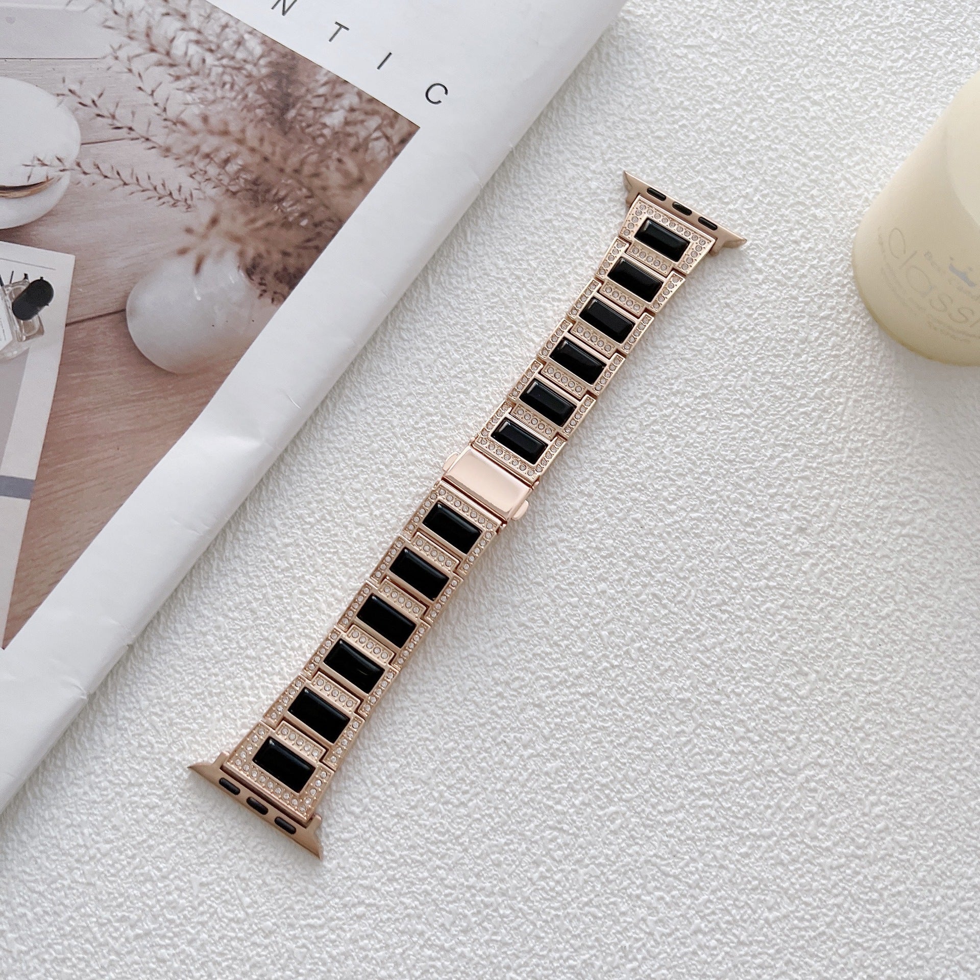 Women's Opal Diamond Fashion Metal Strap