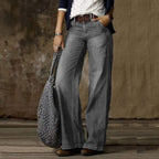 European And American Leisure Straight Wide-leg Pants Women's Clothes Hot-selling Jeans